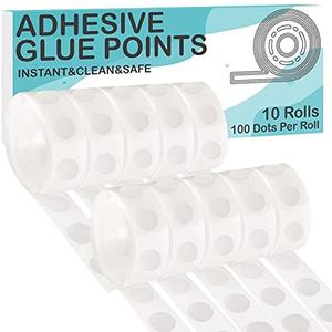 ALLFUN 1000 Pieces Clear Glue Points Dots Double Sided Adhesive Removable for Balloons Craft Sticky