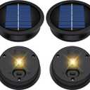 4 Pack Solar Light Replacement Top, Solar Panel for Outdoor Lights (Top 3.23 Inch, Bottom 2.83 Inch), Waterproof Led Replacement Parts for Yard Garden Decor and DIY Outdoor Lanterns