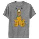 Disney Characters Heads Up Boy's Performance Tee (Medium, Charcoal Heather)
