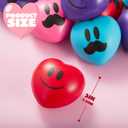 JOYIN 15 Pcs Valentines Heart Shape Stress Ball, Valentine's Day 3 inch Heart Ball Squishy Toy Exchange Gift for Kids, Stress Relief Party Favors, Holiday Reward Prizes