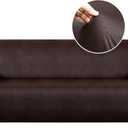 molasofa Sofa Covers - Couch Cover for Leather Couch, Soft and Washable Sofa Covers with Leather-Like Quality. Non-Pilling, Non-Slip 1-Piece Couch Cover for Dogs, Cats, and Kids (Chocolate)