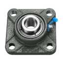 uxcell 2pcs UCF205-14 Pillow Block Bearings 7/8 inch Bore Self Alignment, Solid Cast Iron Base Square Flange Mounted Chrome Steel Bearings