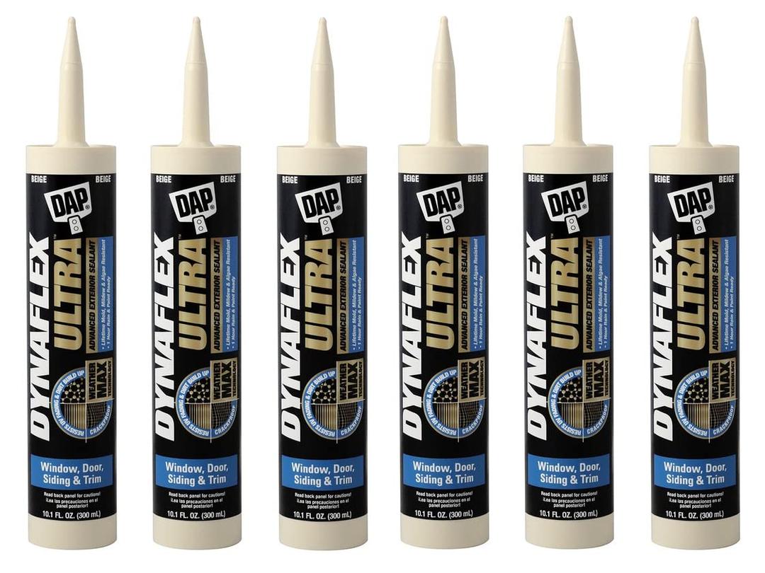 Dap 18213 6 Pack 10.1 oz. Dynaflex Ultra Advanced Exterior Sealant, Beige
