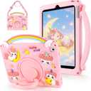 WESADN for iPad 6th 5th Generation Case 9.7 inch for iPad Pro 9.7'' Case Kids Girls Cute Cartoon Rainbow Unicorn Tablet Cover with Shoulder Strap Rotating Stand Handle i-Pad Air 2 Cases 2018, Pink