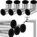 Water Pipe Insulation Foam Tube - 8 Pcs Pipe Insulation with Aluminum Foil, 4pcs Elbow Pipe Insulation & 4pcs Long Water Pipe Covers for Winter, Radiator Cover Water Pipe Freeze Protection(3/4 Inch)