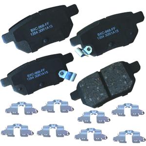 Bendix Premium SBC1354 Ceramic Rear Brake Pads for Select Models Lexus CT200h, Pontiac Vibe, Scion tC, xB, Suzuki Swift, Toyota Corolla, Corolla iM, Matrix, Prius, Prius AWD-e, Prime, Yaris, Yaris