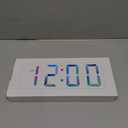 Alampan 12" Large Digital Wall Clock with Remote Control, USB Powered, Corded RGB LED Clock with Full Screen Display, Big Numbers, for Classroom, Living Room, Elderly, Wall Mounted, DST, KSJ-01, Black