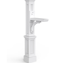 Mayne Newport Plus Decorative Mailbox Post, White