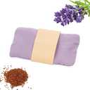 Organic Linen Eye Pillow with Lavender & Flaxseed - Relaxation for Yoga, Meditation & Stress - Microwavable Warm/Cool Compress - Mindful Gift