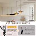Amber Glass Pendant Light Fixture Plug-in Design Lighting Shade, Brown + Wide Volume