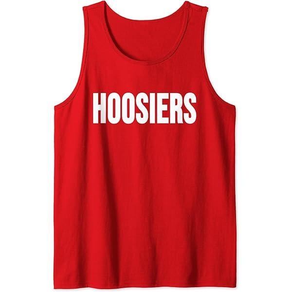 Indiana IN Vintage Athletic Sports Design Red Huskers Tank Top, S