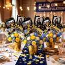 4 Set Graduation Centerpieces for Tables 8 Grad Photo Display 28 Class of 2026 Centerpiece Sticks 4 Gold Metal Bucket for Graduation Table Picture Display Party Decorations