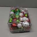 60Pcs Christmas Tree Decorations, Christmas Ball Ornaments, Red and Green Ornaments, Glittering Hanging for Xmas Tree Topper Holiday Decorations