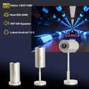 Mini Projector with WiFi and Bluetooth, 1080P Portable Movie Projector with 500 ANSI Lumens, Smart Android TV Projector Built-in Netflix/YouTube, Electric Focus, for Bedroom and ApartmentRose Gold