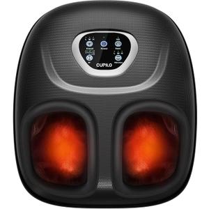 CuPiLo Foot Massager FSA Eligible HSA, Feet Massager with Heat for Plantar Fasciitis Relief, 5 Levels Compression & Vibration Massage for Neuropathy, Valentines Gifts for Women Men