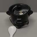 Dash Mini Ceramic Rice Cooker - Designed for Single-Serve Cooking - Compact Rice Cooker with Nonstick Removable Pot, Keep Warm Function & Easy-to-Clean Sleek Design - Black Ceramic