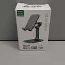 OCYCLONE Phone Stand, Adjustable Height and Angle Foldable Cell Phone Stand Holder for Desk, Taller iPhone Stand Compatible with 4.7"-13" Smartphones iPad Tablet, Green