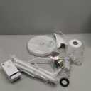 LALISU Floor Lamp, Industrial Floor Lamps for Living Rooms Rustic Farmhouse Reading Standing Floor Lamp Adjustable Metal Heads Indoor Task Lighting for Living Room Bedroom Office Home Décor (White)