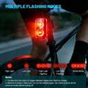APECYC Bike Tail Light with Dual Light Heads, USB Rechargeable Bicycle Rear Light for Night Riding with 5 Modes Ultra Bright Safety Taillight for Road Mountain Commuter Cycling Accessories