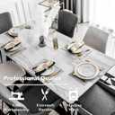 HOME BRILLIANT Cloth Placemats Set of 4 Heat Resistant Washable Plate Mats Placemats for Parties Buffet Dinner Coasters Party Dinner Decor, 13 x 19 inches, Light Grey