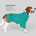 cyeollo Small Dog Sweater, Warm Stretchy Sweaters for Small Dogs Girl, Pullover Knitted Thermal Winter Big Dog Clothes with Sleeves, Turtleneck Pet Beagle Border Collie Apparel, Aqua Green L