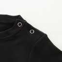 Baby Multicolor Short Sleeve T-Shirt Tee Summer Solid 100% Cotton Basic Clothes (Black) 3-4T