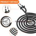 Electric Stove Burner Drip Pans WB31M19(8) WB31M20(6) Electric Stove Top Burner Replacement WB30M1(6") WB30M2(8") Compatible for G-E Hot-point Ken-more General Electric Stove Parts by MIFLUS