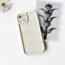 NITITOP Compatible with iPhone 15 Plus Case Silicone Cute Flower Floral Sunflowers Design for Women Girls Artistic Soft TPU Shockproof Full Camera Protection Girly Phone Cover - White