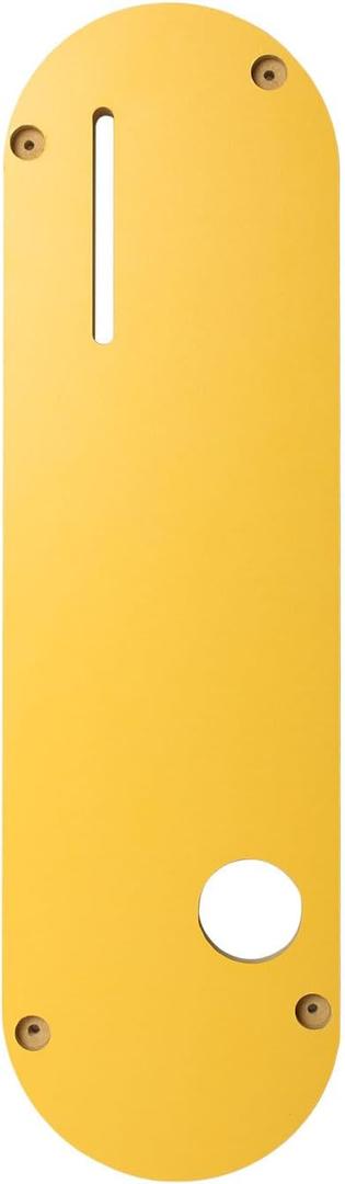 Zero Clearance Table Saw Insert Compatible with DeWalt 8-1/4" DWE7485, DCS7485B & DCS7485T1 - Yellow MDF Throat Plate with Riving Knife Slot - 13" x 3.73" Replacement Accessory