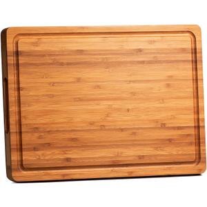 Allsum Bamboo Cutting Boards for Kitchen, 1" Extra Thick Wood Butcher Block, Heavy Duty Wooden Chopping Block, Charcuterie Boards & Cheese Platter