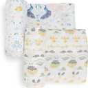 Little Unicorn Cotton Muslin Swaddle Blanket Set | Set of 2 | 100% Cotton | Super Soft | Newborns and Infants | Large 47 x 47 | Machine Washable (Peacock)