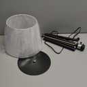 GLOBE Electric x Novogratz 67775 62" Floor Lamp, Matte Brass, White Linen Shade, Rotary Switch on Socket, Minimalist Lighting for Living Room, Bedroom or Office, Tall Corner Reading Light (SoHo)