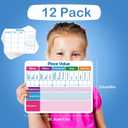 Aizweb 12 Pack Place Value Dry Erase Board Card,12" x 9"Regrouping Base Ten Small Whiteboard Math Manipulatives Addition Subtraction Game for Student Classroom Must Have Homeschool Teacher Supplies
