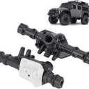 Front Axle Housing,Metal 1:10 RC Car Parts Upgrade for Off-Road Racing and Model Customization,RC Model Accessories for Hobbyists and Enthusiasts(Black Silver)