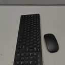 Wireless Keyboard and Mouse Combo, Compact Quiet Wireless Keyboard and Mouse Set 2.4G Ultra-Thin Sleek Design for Windows, Computer, Desktop, PC, Notebook, Laptop (Black01)