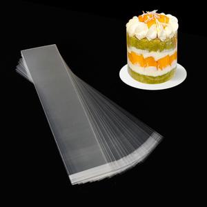 Cake Collar, Transparent Cake Rolls, Clear Cake Strips, DIY Acetate Sheet, Surrounding Edge for Baking Decorate, Chocolate Mousse Cake Elegant Cake Wrapping 100pcs 3.2"x 13.4"
