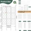 5.25FT Garden Trellis Support Fence,Metal Wall Lattice Climbing Frame for Climbing Plants Outdoor, White Iron Pipe Fence for Potted Plants Indoor for Ivy Vines Vegetable Flower, Patio, Lawn, Yard
