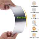 ARSMOGEN 4 Pieces Flexible Cut to Size Mirror Sheet 6" x 9", Self Adhesive Non Glass Mirror Stickers PETG Plastic Mirror