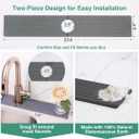 2 x Drying Stone Faucet Tray for Kitchen Sink | Diatomite Sink Tray | Super Absorbent Quick Drying Stone Mat | Kitchen Tray for Counter | Faucet Splash Guard for Bathroom Counter (Dark Gray, 23.6" x 3.9")