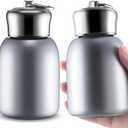 Mifoci 2 Pcs 10oz Mini Water Bottles Stainless Steel Slim Insulated Thermal for Hot Cold Drink Thermal Small Vacuum Portable Water Bottle for Women Gifts Travel Camping Hiking (Silver)