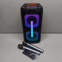 Karaoke Machine for Adults, Portable Bluetooth Speaker with 2 Wireless Microphones, Portable PA System with Disco Lights for Big Party, Outdoor, Ideal Gifts for Family, Music Lover