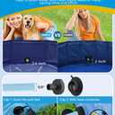 VISTOP Jumbo Foldable Dog Pool, Hard Plastic Shell Portable Swimming Pool for Dogs Cats and Kids Pet Puppy Bathing Tub Collapsible Kiddie Pool (97inch.D x 15.7inch.H, Blue)
