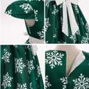 Toddler Baby Girls Christmas Snowflake Dress Bowknot Belt Xmas Party Holiday Dresses (2-3T, Green)