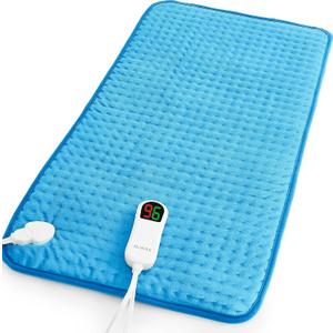 Heating Pad for Back Pain Relief and Cramps -JKMAX XXXL Heating Pads for Neck Shoulders Leg Knee -Heated Pad with 10 Heat Settings Auto Off Washable -Hot Packs for Pain Relief (17"x33" Blue)