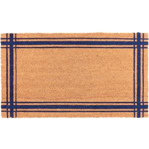KAF Home New Coir Doormat, Heavy-Duty, Weather Resistant, Non-Slip PVC Backing, Indoor and Outdoor Use, Blue