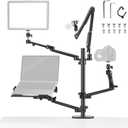 NEEWER Overhead Camera Stand Desk Mount Rig with 4 Boom Arms for Photography Video Light Ring Light Phone Mount Webcam Mic Compact DSLR for Live Streaming Broadcast Online Teaching Meeting, DS007