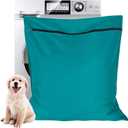 AUXSOUL 1 Pack Pet Laundry Bag, Stops Pet Hair Blocking The Washing Machine, Big Size Pet Washing Bag Ideal for Dog Cat Horse Guinea,Hair Remover Safely, 25.8 x 27.8 Inch / 65 x 70 cm, Lake Blue