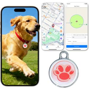 2026 Now GPS Tracker for Pet, No Monthly Fee & No SIM Card Needed | Real-Time Tracking for Dogs, Cats & Small Animals | Lightweight Design | Long Battery Life | Compatible with iPhone & Android