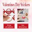 4 x 72 PCS Happy Valentine's Day Stickers, Valentines Day Gift Stickers, 2 Inch Heart Decorative Labels for Wraping Sealing Love Letter Envelope Decorating Boxes