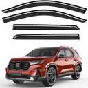 Outside-Mount Window Rain Guards Fit for Honda Pilot 2023-2026 LX Sport EX-L TrailSport Touring Elite,Window Visors Wind Deflector Dark Smoke Vent Shades Car Tape-on with Thicker 4PCS